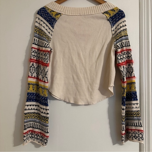 FREE PEOPLE | Fairground Striped Sleeve Top - Picture 3 of 11